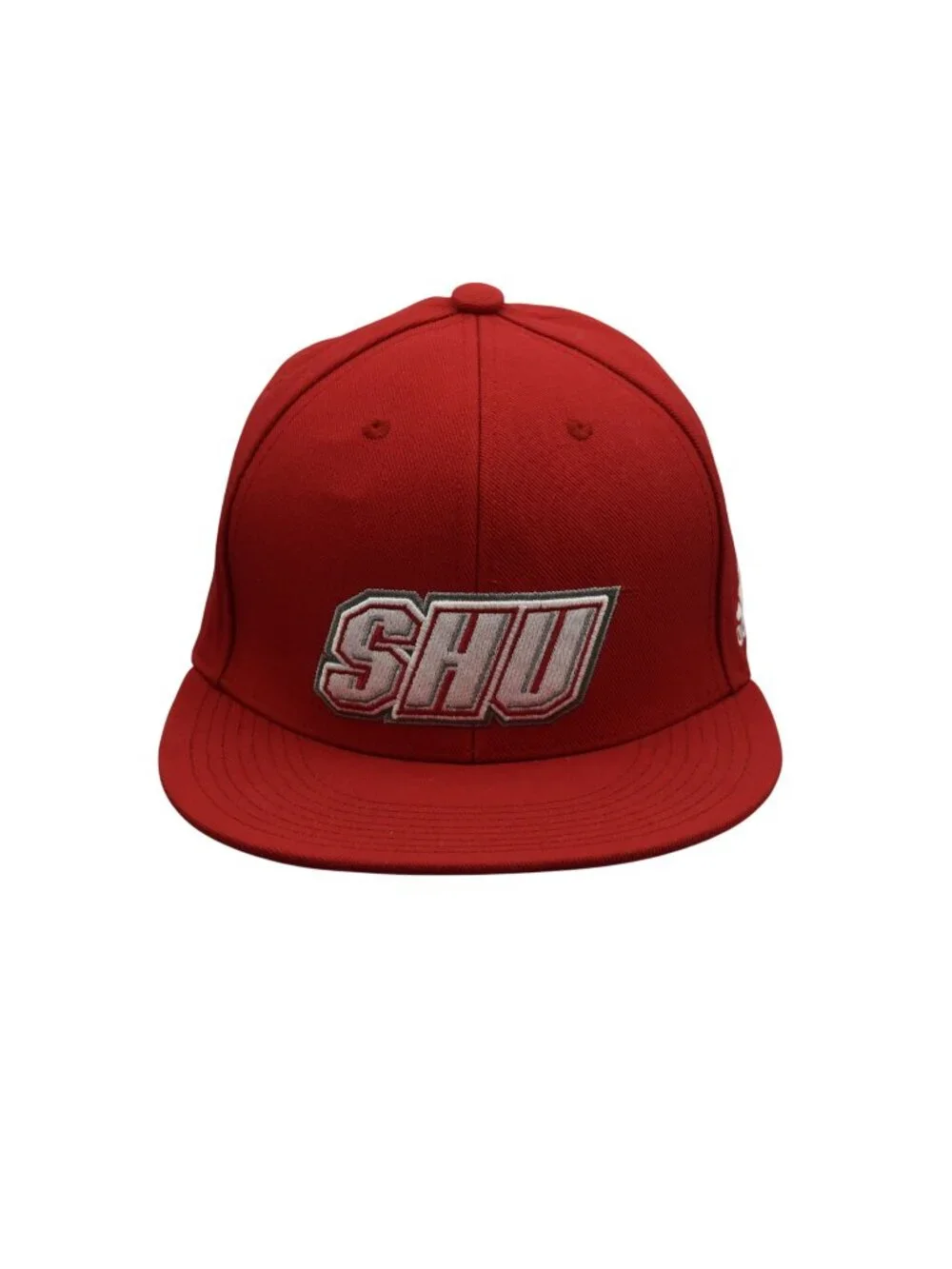 Adidas Sacred Heart University SHU Red Fitted Hat 7 1/4 Flat Brim Cap